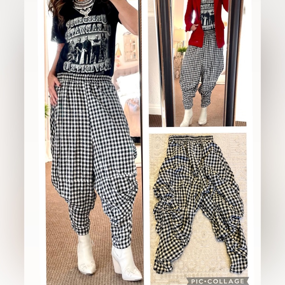 Gingham, Harem Pants